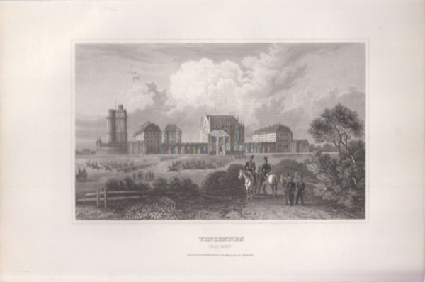 Vincennes near Paris (Vincennes telep�l�s, P�rizs mellett, Franciaorsz�g, Eur�pa) (16x23,5 cm m�ret� eredeti ac�lmetszet, 1856-b�l)