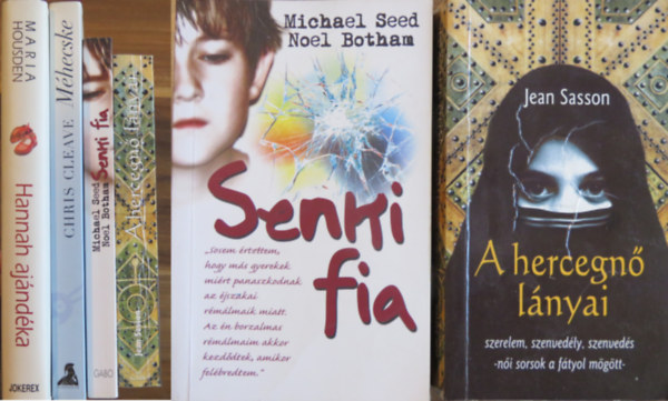 Chris Cleave, Michael Seed, Noel Botham, Jean Sasson Maria Housden - 4 db regény ,,gyermeksorsok": Hannah ajándéka; Méhecske; Senki fia; A hercegnő lánya