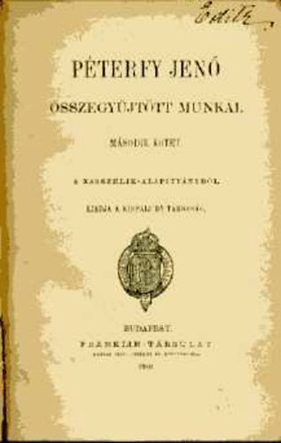 P�terfy Jen� - P�terfy Jen� �sszegy�jt�tt munk�i III.