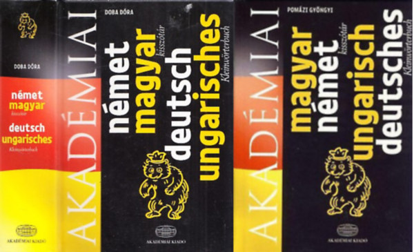 Pomázi Gyöngyi - Doba Dóra - Akadémiai Magyar-német kisszótár + Akadémiai Német-magyar kisszótár ( 2 kötet )