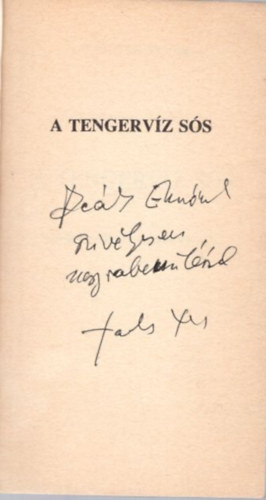Tardos Tibor - A tengervz ss - Emlkezs az rperre stb.- dediklt