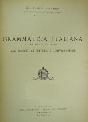 Paolo Calabr - Grammatica italiana