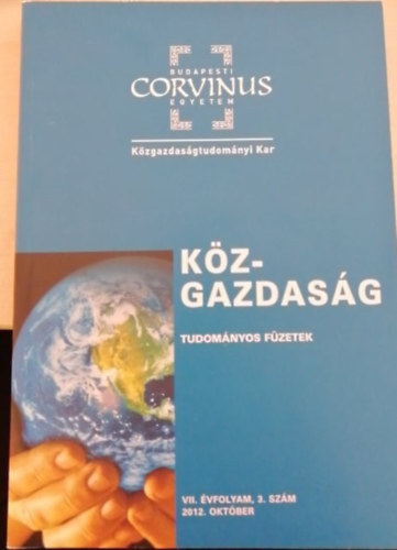 Trautmann Lszl  (fszerk.) - Kzgazdasg- Tudomnyos fzetek VII. vfolyam 3. szm 2012. oktber