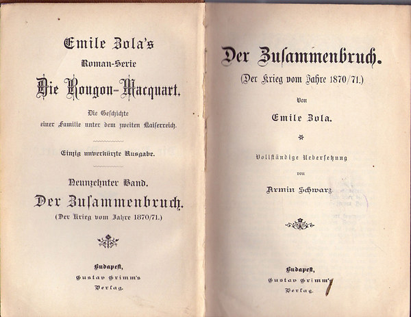 mile Zola - Der Zusammenbruch (Der Krieg vom Jahre 1870/71.)