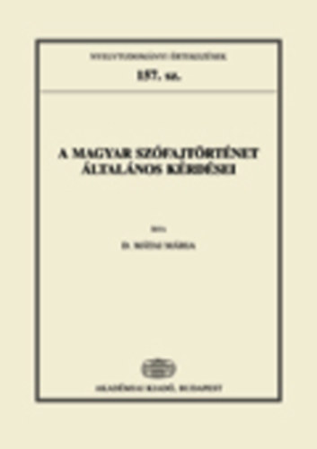 D. Mtai Mria - A magyar szfajtrtnet ltalnos krdsei