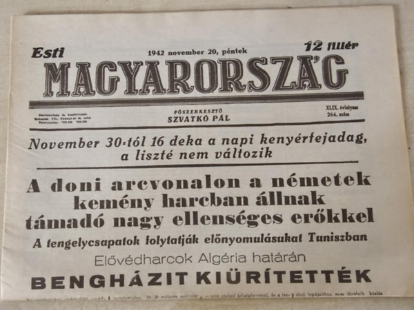 Esti Magyarország 1942 november 20 - 264.szám