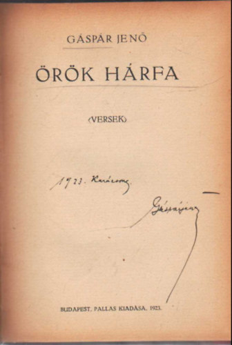 G�sp�r Jen� - �r�k h�rfa -versek