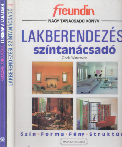 Karczagi Annamária Gisela Watermann - 2 db Lakberendezési kötet (Lakberendezési színtanácsadó + 12 hónap a lakásban - otthondíszítés saját kezűleg, ötletesen)