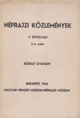 Nprajzi kzlemnyek V. vfolyam 3-4. szm