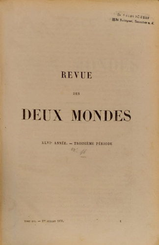 Revue des Deux Mondes XLVI 1876