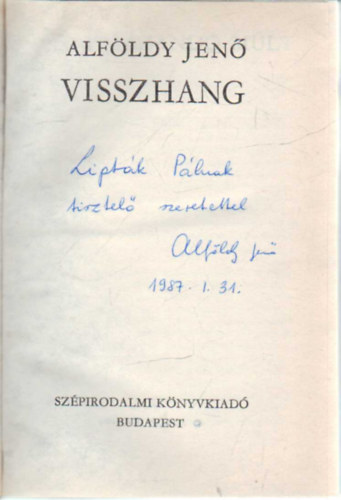 Alfldy Jen - Visszhang