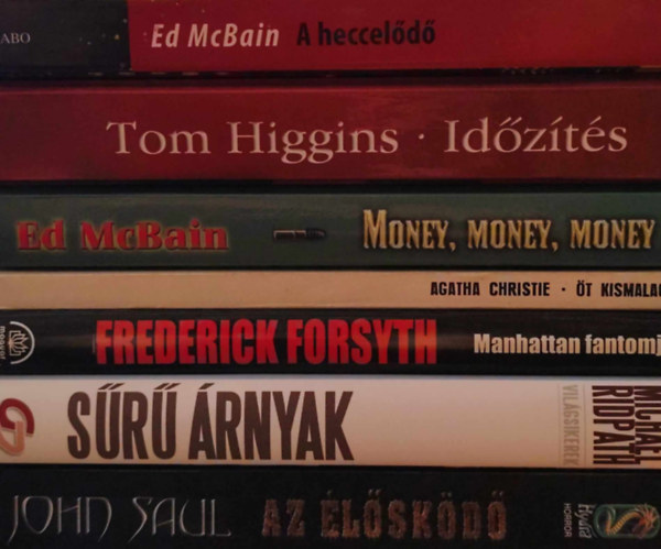 Agatha Christie, Tom Higgins, John Saul Ed McBain - 7 db krimi reg�ny