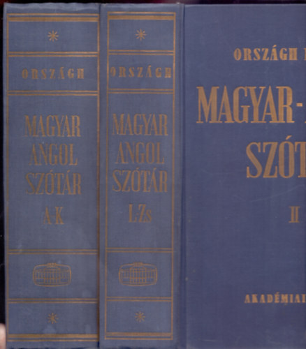 Országh László - Magyar-angol szótár I-II. (I.- A-K, II.- L-Zs.)