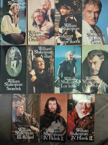 William Shakespeare - BBC Shakespeare knyvcsomag (10 m 11 ktetben): Hamlet / Othello / Vzkereszt vagy amit akartok / Julius Caesar / A vihar / Lear kirly / Szonettek / Gymbeline / III. Richrd / Iv. Henrik 1-2.