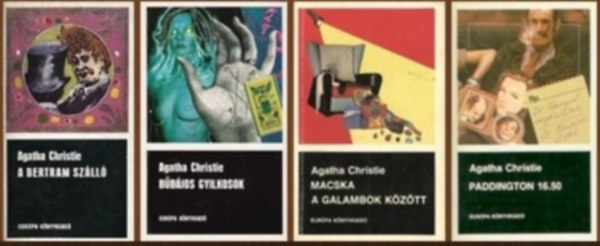 Agatha Christie - 4 db-os könyvcsomag: A bertram szálló / Bűbájos gyilkosok / Macska a galambok között / Paddington 16.50