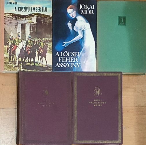 Jókai Mór - 5db Jókai Mór regény (6 mű 5 regényben) - A kőszívű ember fiai, Az arany ember, A lőcsei fehér asszony, Kárpáthy Zoltán, De kár megvénülni/Öreg ember nem vén ember