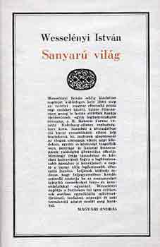 Wesselnyi Istvn - Sanyar vilg