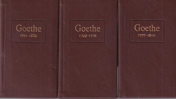 Szab Lrinc  (ford.) - Goethe I-III. ktet (miniknyv) (1749-1776, 1777-1800, 1801-1832)
