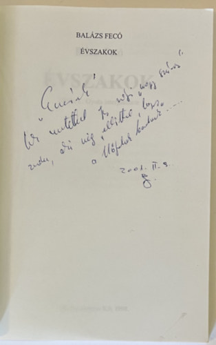 Balzs Fec - j vszakok - Fbin L. Gyula interjktete (Dediklt)