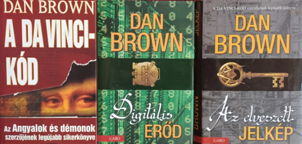 Dan Brown - 3 db. Dan Brown regny: Digitlis erd + Az elveszett jelkp + A Da Vinci-kd
