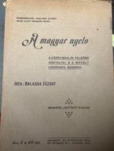 Balassa Jzsef - A magyar nyelv