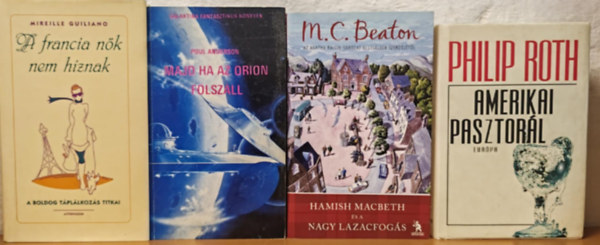 Paul Anderson, M. C. Beaton, Roth Philip Mireille Guiliano - Szórakoztató irodalmi könyvcsomag