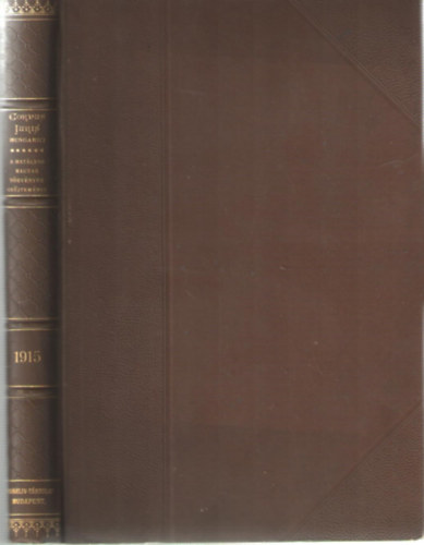 Trfy Gyula  (szerk.) - 1915. vi trvnycikkek (Magyar Trvnytr) - Corpus Juris Hungarici
