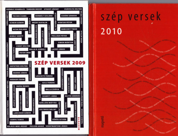 Péczely Dóra (szerk.) - 2 db Szép versek kötet: 2009 és 2010