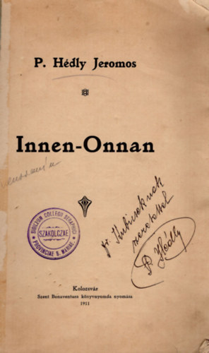 P. Hdly Jeromos - Innen-Onnan- dediklt