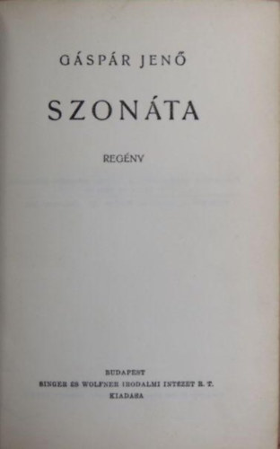 G�sp�r Jen� - Szon�ta