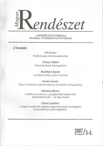 Magyar Rendszet 2007/VII. 3-4.