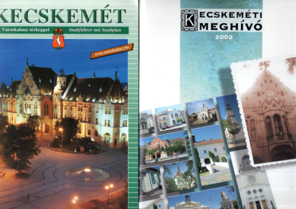3 db kecskeméti helytörténeti füzet ( együtt ) 1. Kecskemét - Városkalauz térképpel, 2. Kecskemét - Hírös Hét Fesztivál 2002, 3. Kecskeméti Meghívó 2002