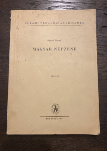 Hegyi József - Magyar népzene - Kézirat