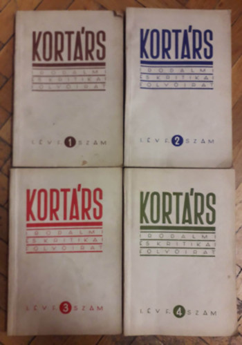 Kortárs irodalmi és kritikai folyóirat - I. évfolyam 1-4. szám