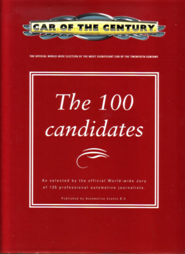 The 100 candidates - A XX. sz�zad legkedveltebb aut�i, angol nyelv� kiadv�ny