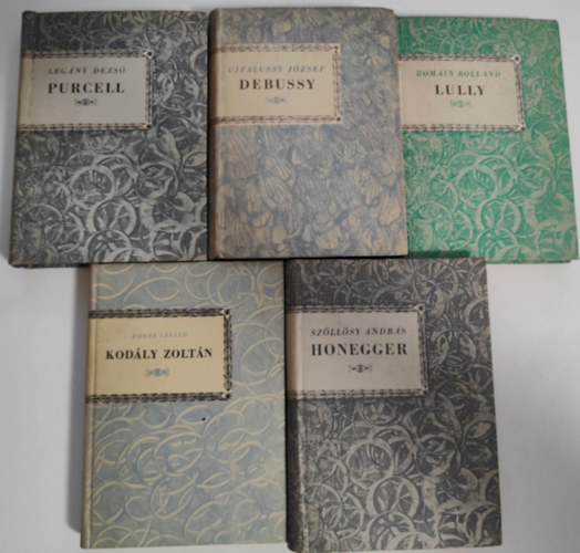 5 db a Kis Zenei K�nyvt�r sorozatb�l: Kod�ly Zolt�n, Honegger, Debussy, Lully, Purcell