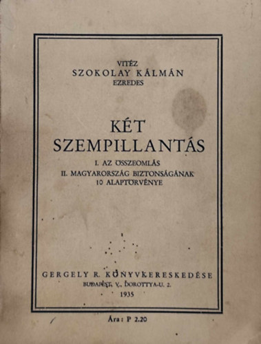Szokolay Kálmán - Két szempillantás