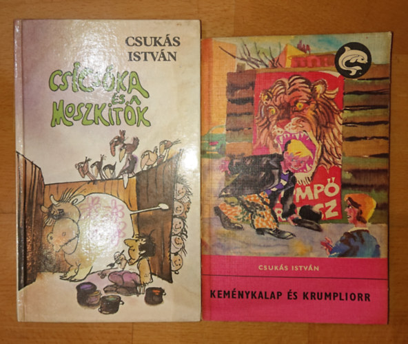 Csuk�s Istv�n - 2 db Csuk�s Istv�n k�nyv: Csics�ka �s a moszk�t�k, Kem�nykalap �s krumpliorr