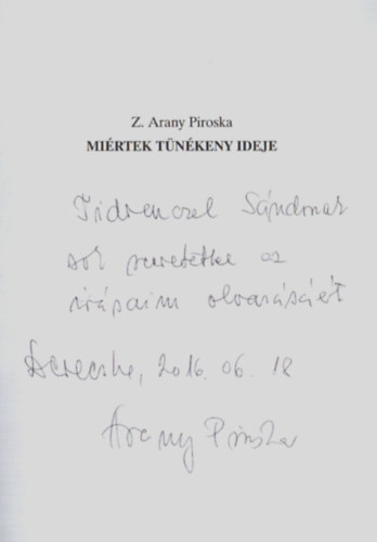 Z. Arany Piroska - Mirtek tnkeny ideje.