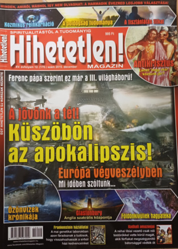 Hihetetlen! magazin XV. �vfolyam 12. (170.) sz�m 2015. december
