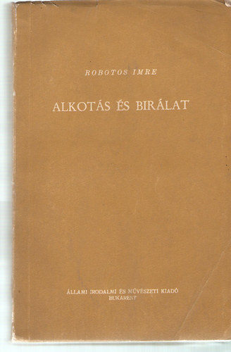 Robotos Imre - Alkots s brlat