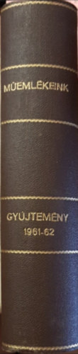 54 db a Műemlékeink sorozatból 5 kötetbe kötve: Aquincum Emlékei, A Citadella, Az esztergomi Széchenyi tér, A Kőpszegi Jurisich-vár, Pécs római kori emlékei, Balatonfüred, A Keszthelyi festetich kastély, Tihany műemlékei, Nagytétén