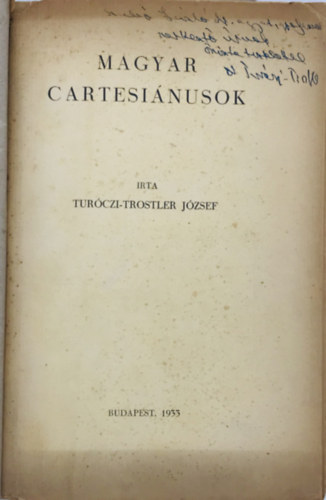 Turczi-Trostler Jzsef - Magyar cartesinusok