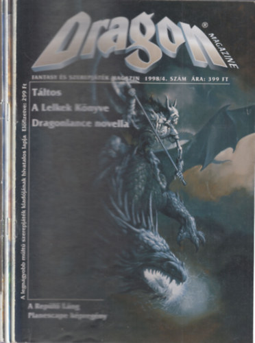 Dragon fantasy és szerepjáték magazin 3 db. szórvány lapszám (1998/4, 1999/1, 2. számok)