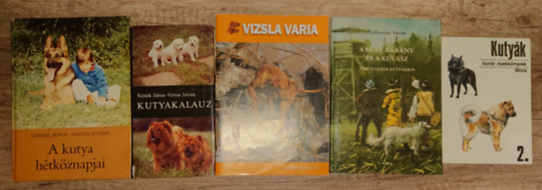 Czifferszky István, Szinák János-Veress István - 4 könyv a kutyákról ajándékfüzettel a vizslákról: A kutya hétköznapjai, Kutyakalauz, A sete bárány és a kuvasz, Kutyák 2.