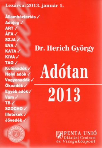 Dr. Herich György - Adótan 2013