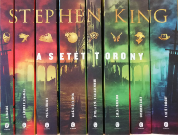 Stephen King - A set�t torony sorozat teljes (1. A harcos, 2. A h�rmak elh�vat�sa, 3. Puszta f�ldek, 4. Var�zsl� �s �veg, 4,5. �tf�j a sz�l a kulcslyukon, 5. Callai farkasok, 6. Susannah dala, 7. A set�t torony )