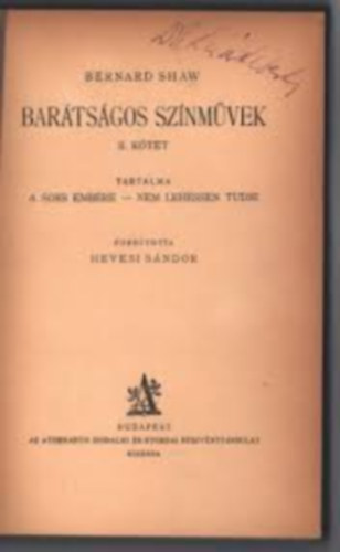 Bernard Shaw - Bartsgos sznmvek I-II.