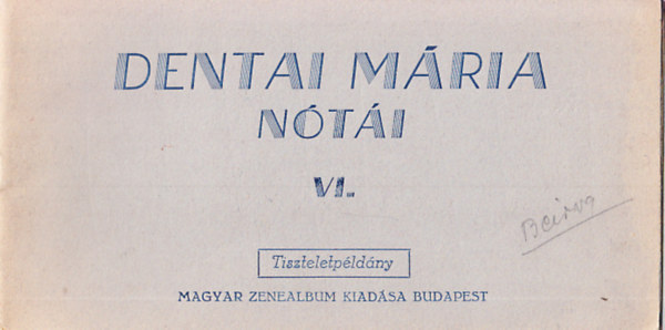 Dentai M�ria n�t�i VI.