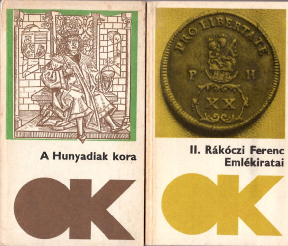 K�peczi B�la Ger�b L�szl�  (ford.) - 2 db t�rt�nelmi k�nyv:  II. R�k�czi Ferenc eml�kiratai + A Hunyadiak kora - Olcs� K�nyvt�r sorozat